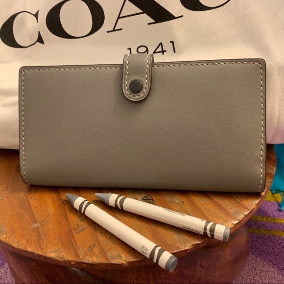 Coach Accessories - Coach 1941 Heather Gray Trifold Slim Wallet NWT